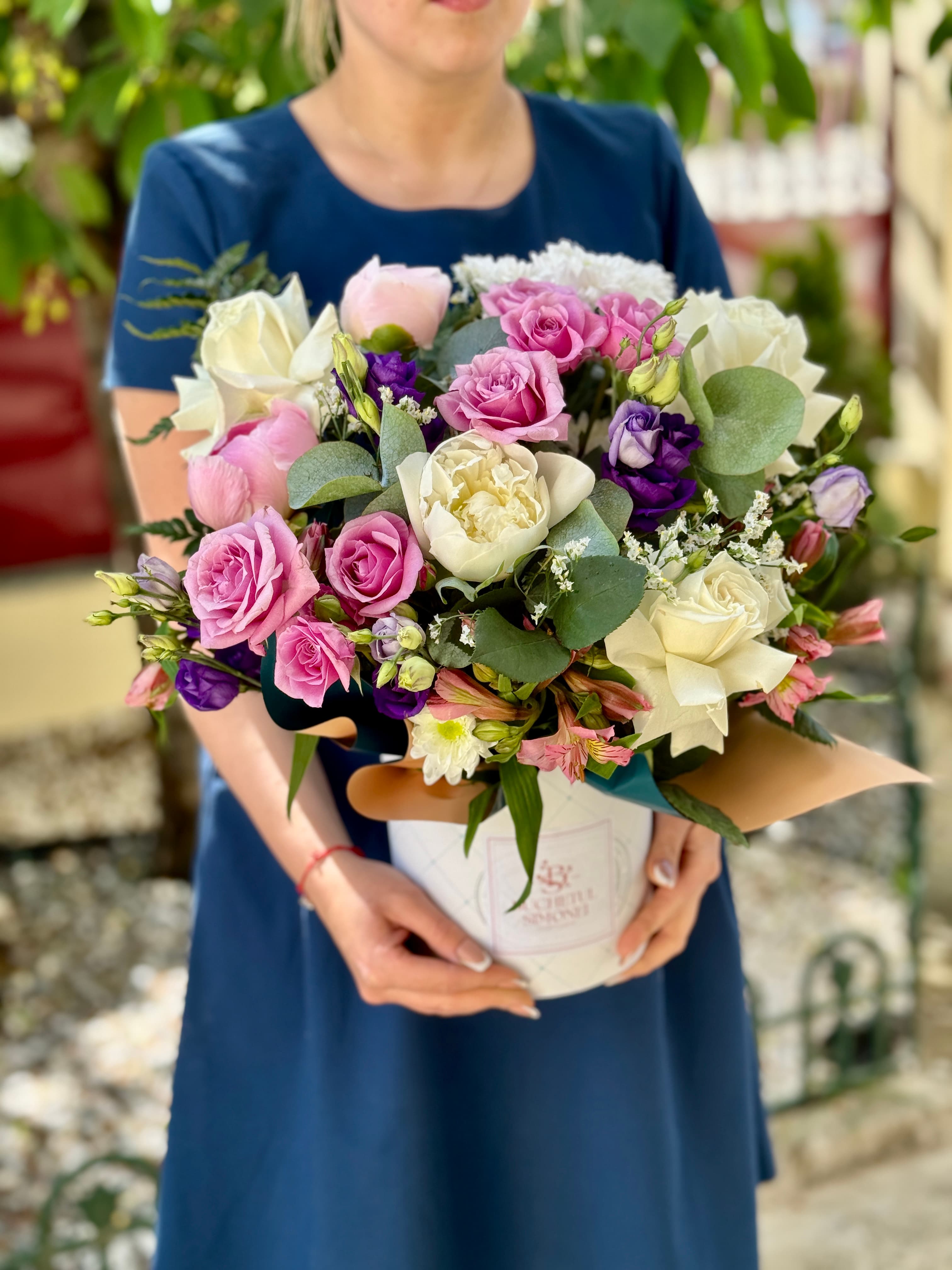 Cute white flower box